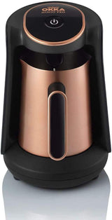 Arzum Okka Minio Türkische Kaffeemaschine, Moka, 1–4 Tassen, 300-ml-Edelstahltopf, Auslaufschutz, intelligentes Brühsystem, waschbarer Topf, 480 W, Kupfer