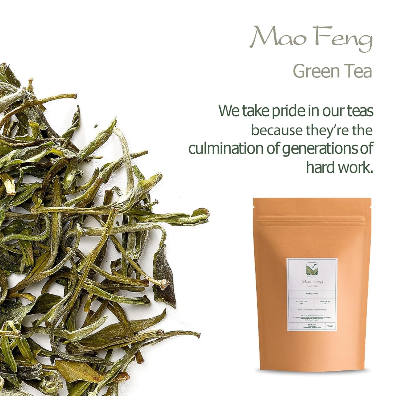 Mao Feng Huangshan Grüner Tee – Berühmter chinesischer Tee aus Huang Shang – Maofeng Yellow Mountains Grüner Teeblätter China Mao Feng Tee Bio-Grüner Tee Chinesischer Grüner Tee Grüner Tee