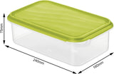 Rotho Rondo Frischhaltedose 1,5l mit Deckel, BPA-freier Kunststoff (PP), transparent/grün, 1,5l (24,0 x 16,0 x 7,5 cm) Frischhaltedosen Naty Shop