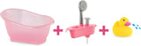 Corolle 9000141660 - Mon Grand Poupon Badewanne mit Pumpfunktion und Quietscheentchen für alle 30-36 cm, 32,5 cm Puppen, ab 3 Jahren