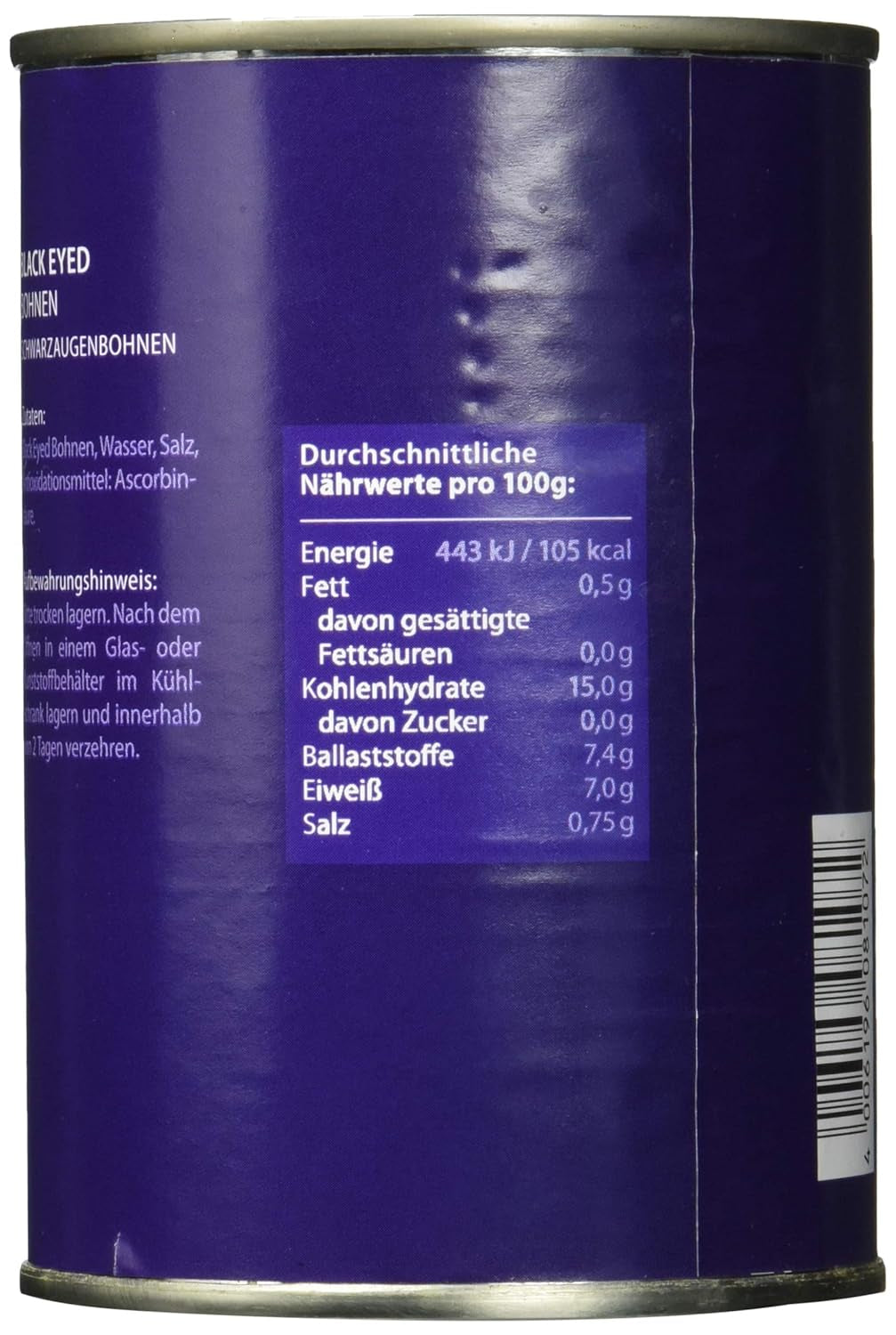 Black Eyed Beans 12er Pack (12 x 425 ml)
