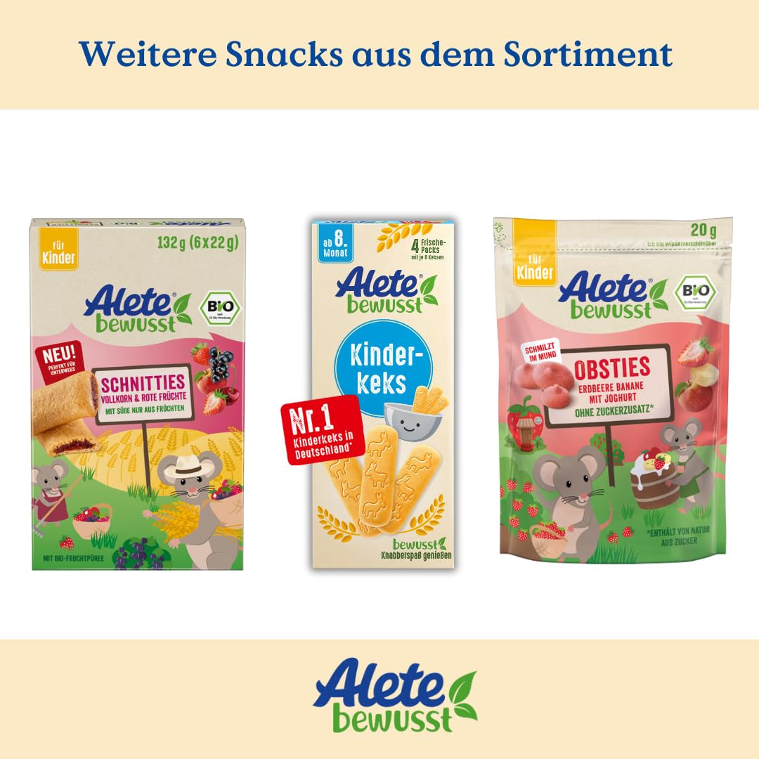 Alete Bio-Schnittpasteten mit Vollkorn und Apfel 6 x 22 g