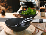 Creatable, 30007, Soft-Touch-Serie, 2-teiliges Geschirrset, Steinzeug-Salatset, spülmaschinen- und mikrowellengeeignet, hergestellt in Portugal