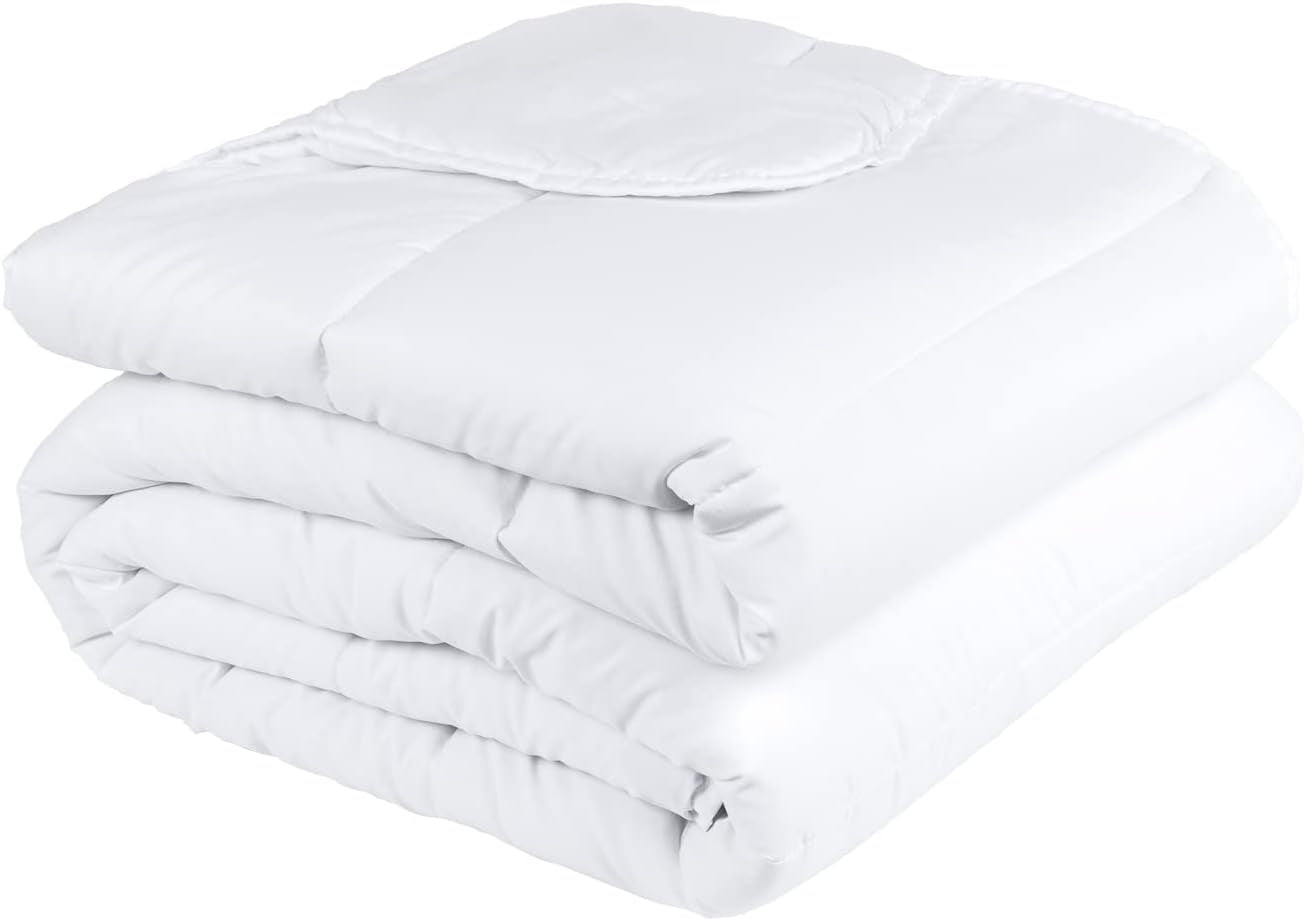 Pikolin Home Fasersteppdecke, milbendicht, Frühling, Sommer, 150 g, Steppdecke, hypoallergen, atmungsaktiv, verschiedene Größen, RF07 Steppdecken und Steppdecken Naty Shop Weiß 200 - 280 x 240 cm Bett