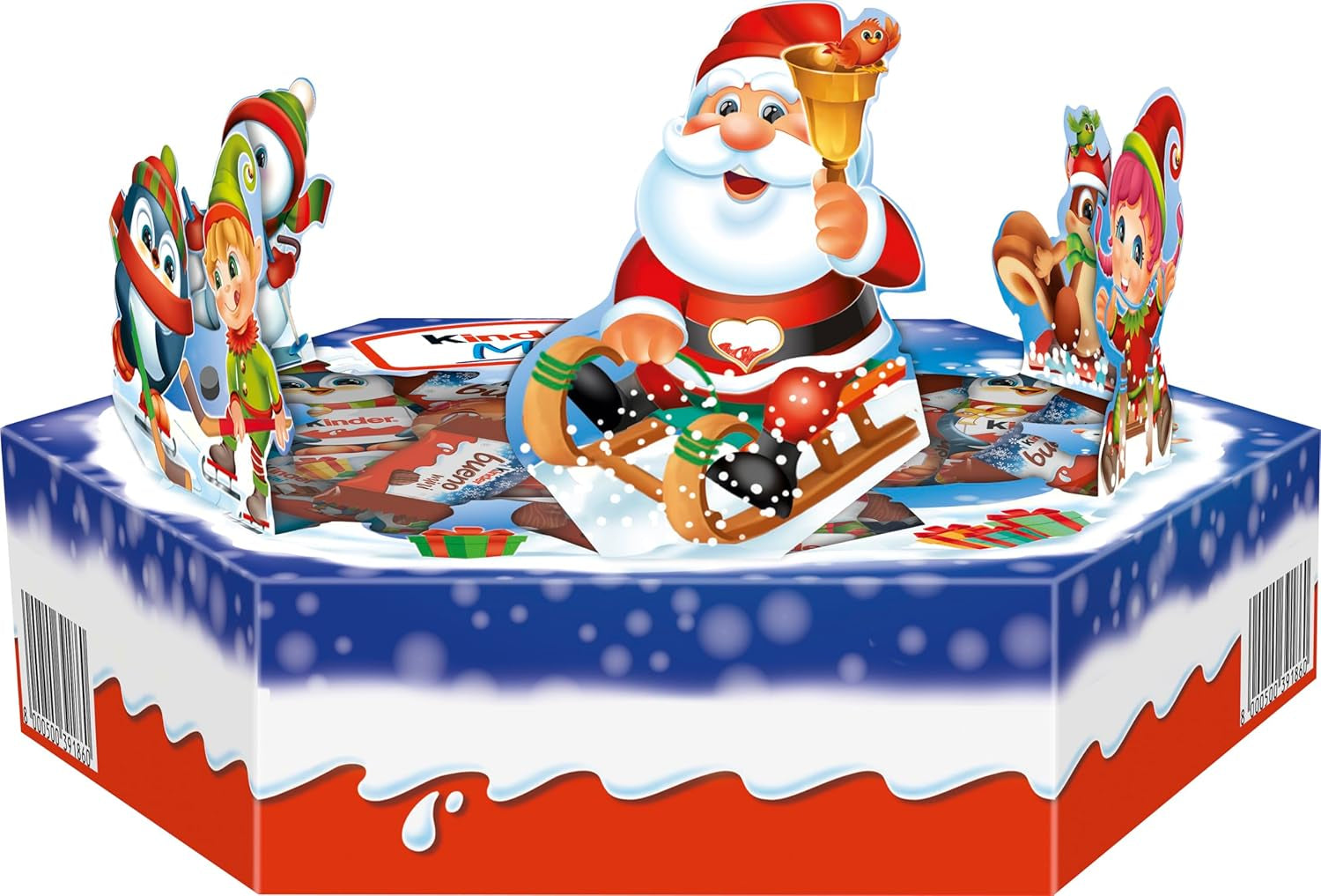 Kinder Mix Weihnachtsteller – leckere Schokoladenspezialitäten aus dem Kinder-Sortiment – ​​143g