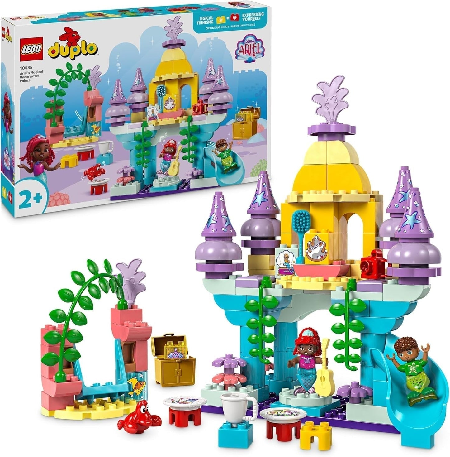 LEGO DUPLO | Disney Ariels magischer Unterwasserpalast, Lernspielzeug für Ariel, die Meerjungfrau, Unterwasserschloss für Kinder ab 2 Jahren 10435 Bausätze Besuche den LEGO-Store Standardtitel