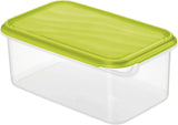 Rotho Rondo Frischhaltedose 1,5l mit Deckel, BPA-freier Kunststoff (PP), transparent/grün, 1,5l (24,0 x 16,0 x 7,5 cm) Frischhaltedosen Naty Shop 2L