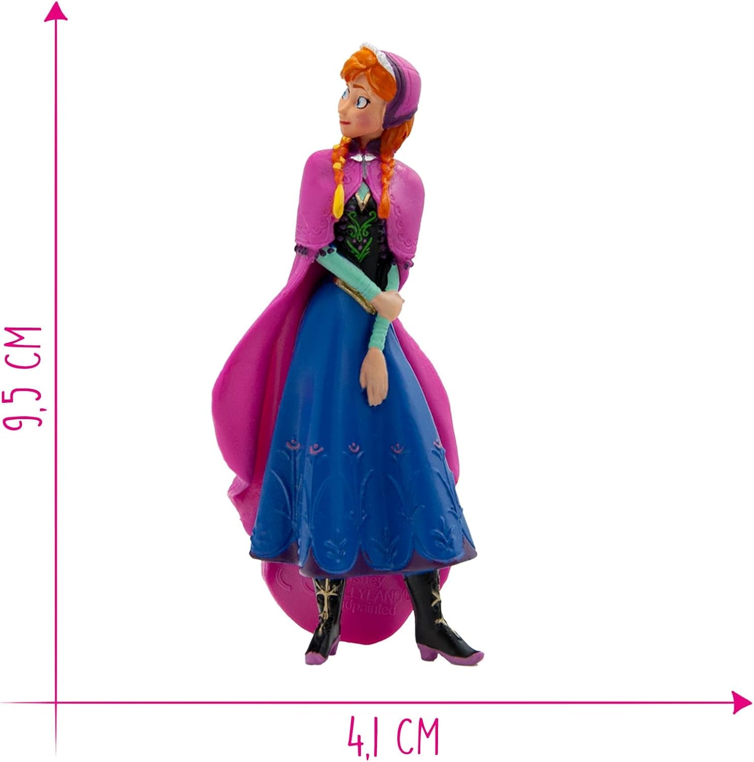 Bullyland 12960 - Prinzessin Anna Figur aus dem Film Frozen von Walt Disney, ca. 9,5 cm, sehr detailliert, ideal als kleines Geschenk für Kinder ab 3 Jahren