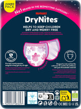 Huggies DryNites Windeln gegen Bettnässen bei Nacht für Mädchen im Alter von 13 bis ca. 17 Jahren (48–60 kg), 33 Stück (3 x 11), Jumbo-Monatspackung, XL-Windelhöschen