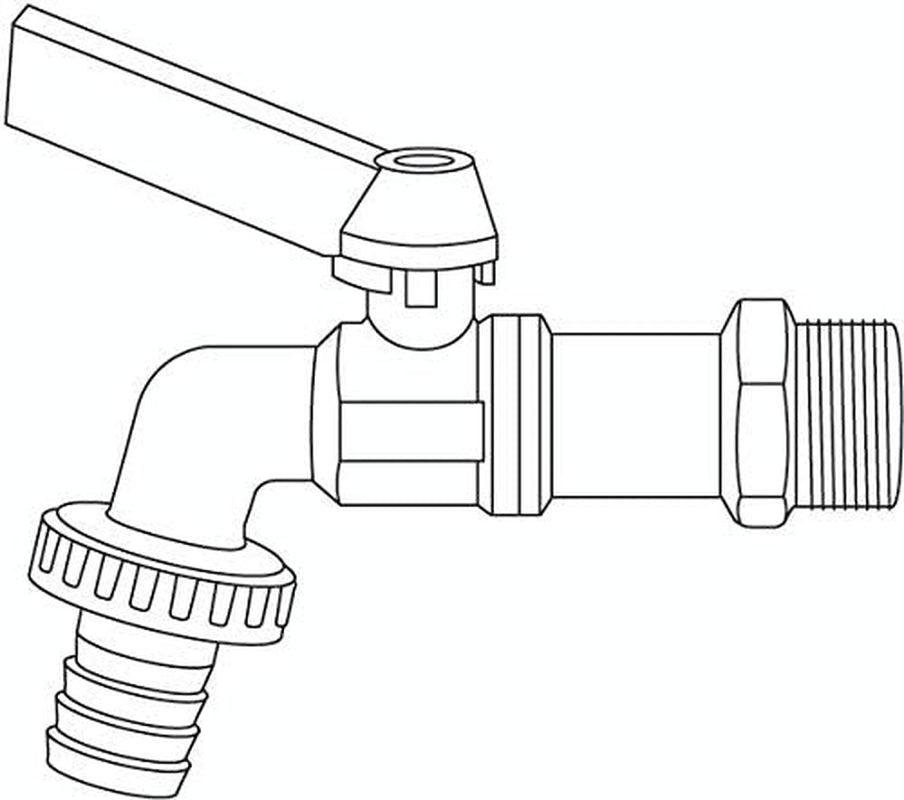Gardena Kugelhahn: Innen- und Außenventil, 33,3 mm (G 1 Zoll) Gewinde, für 19 mm (3/4 Zoll) Schläuche (7333-20)