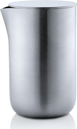 blomus -BASIC- Mattierter Edelstahl-Mixer mit Deckel, Fassungsvermögen 120 ml, eleganter Milchbecher, spülmaschinenfest (H/B/H: 8,3 x 6,1 x 5,7 cm, Edelstahl, 63618)