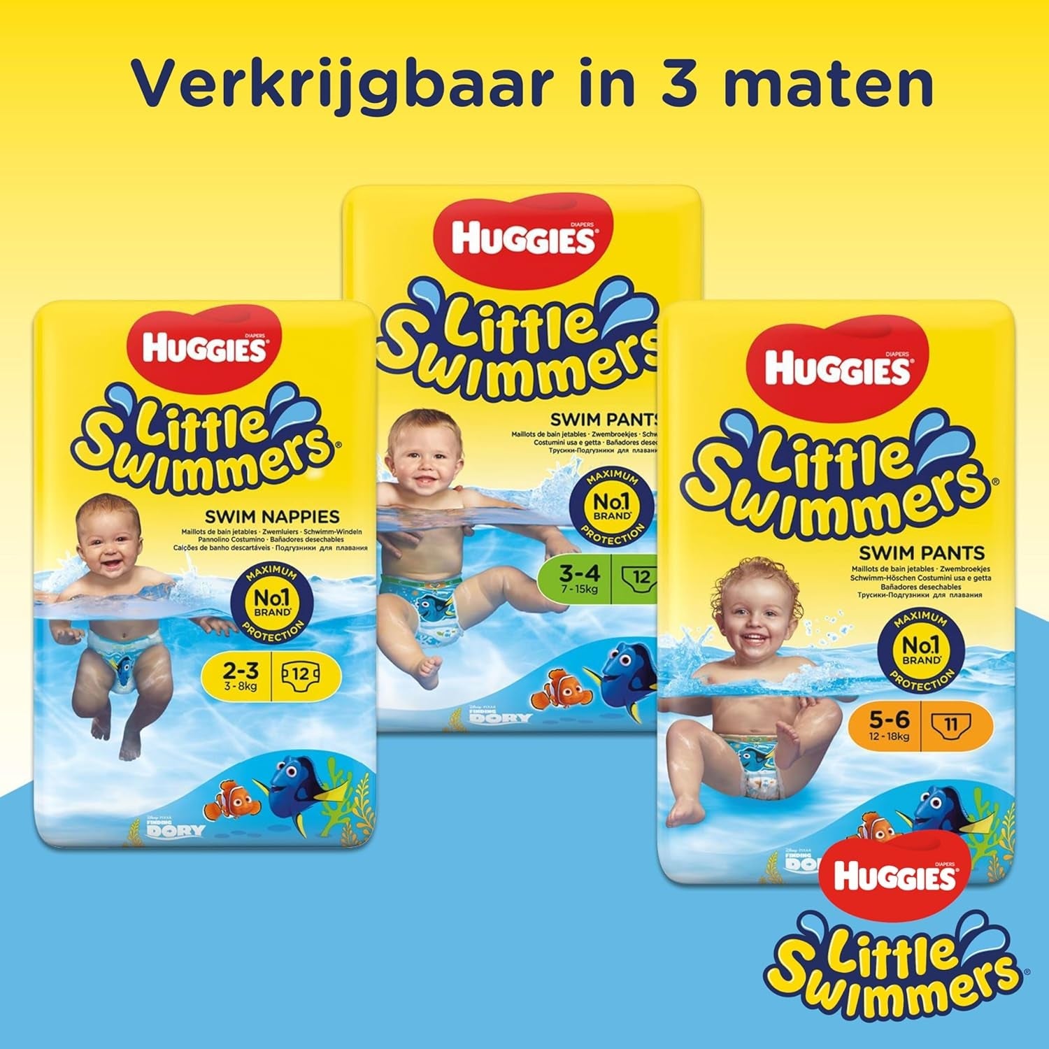 Huggies Little Swimmers Einweg-Schwimmwindeln, Größe 2–3 – 36 Höschen insgesamt