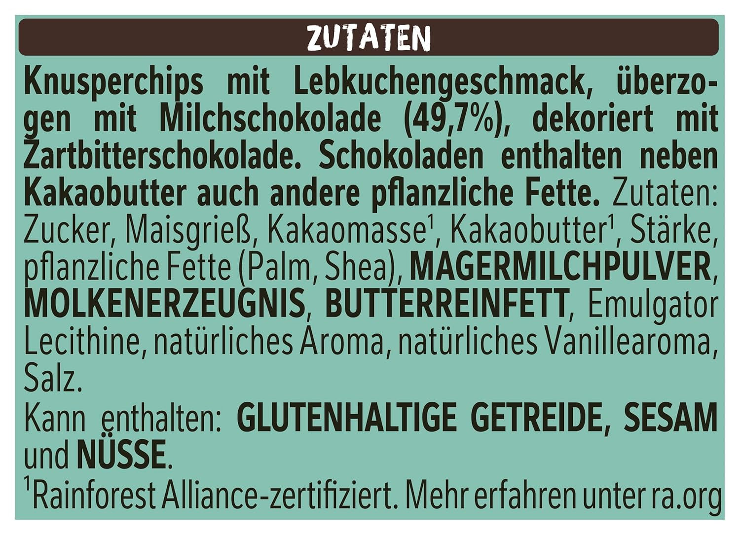 Nestlé Lebkuchen, ein köstlicher und knuspriger Snack mit Lebkuchengeschmack, umhüllt von Milchschokolade und verfeinert mit dekorativen Streifen dunkler Schokolade, 1 Packung (1 x 115 g)