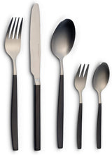 Echtwerk Positano Due-Bronze Besteckset, Black Edition, 20-teilig, 4 Personen Kitchen Naty Shop Silber / Schwarz