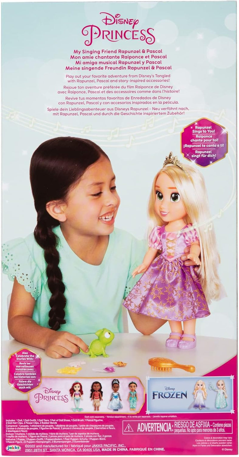 Disney Princess singende Rapunzel-Puppe, 35 cm, singt „I See the Light“, inklusive Zubehör für mehr Spaß, perfekt für Mädchen ab 3 Jahren, Purple Dolls Naty Shop