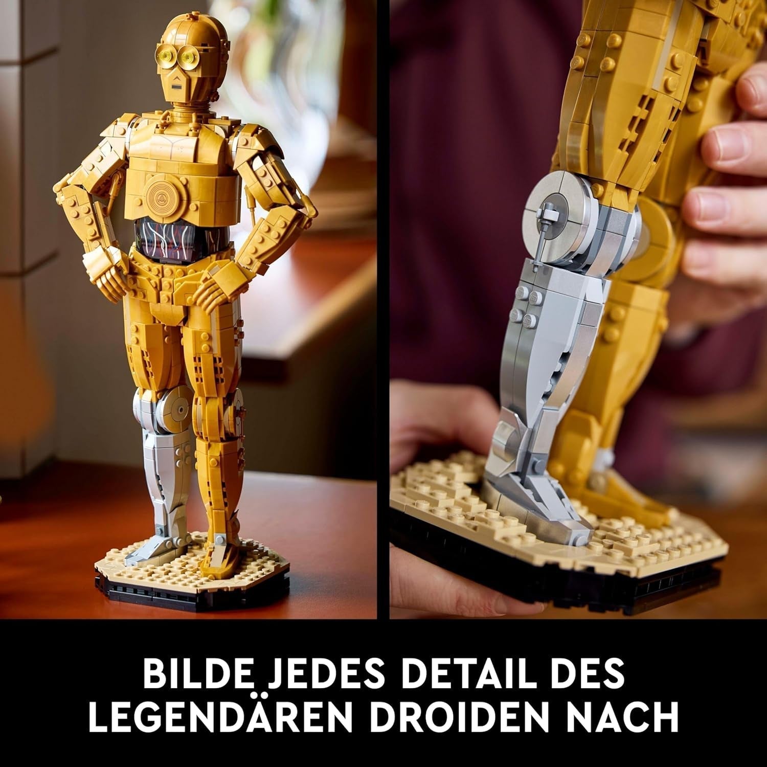 LEGO Star Wars C-3PO B, baubarer Droide, Modell zum Sammeln, Bauen und Ausstellen, nostalgische Geschenkidee für Erwachsene und Fans, Sammlerstück, Fantasy-Spielset 75398 Bausets Besuchen Sie den LEGO-Store