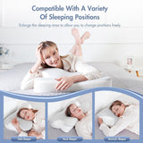 Elegear Memory-Schaum-Kissen mit kühlendem Kissenbezug, Nackenschmerzen-Kissen, Seitenschläferkissen, ergonomisches Kissen, orthopädisches Kissen für Seitenschläfer, Rücken, Bauch, 63 x 10/14 x 36 cm, orthopädische Nackenkissen, Naty Shop
