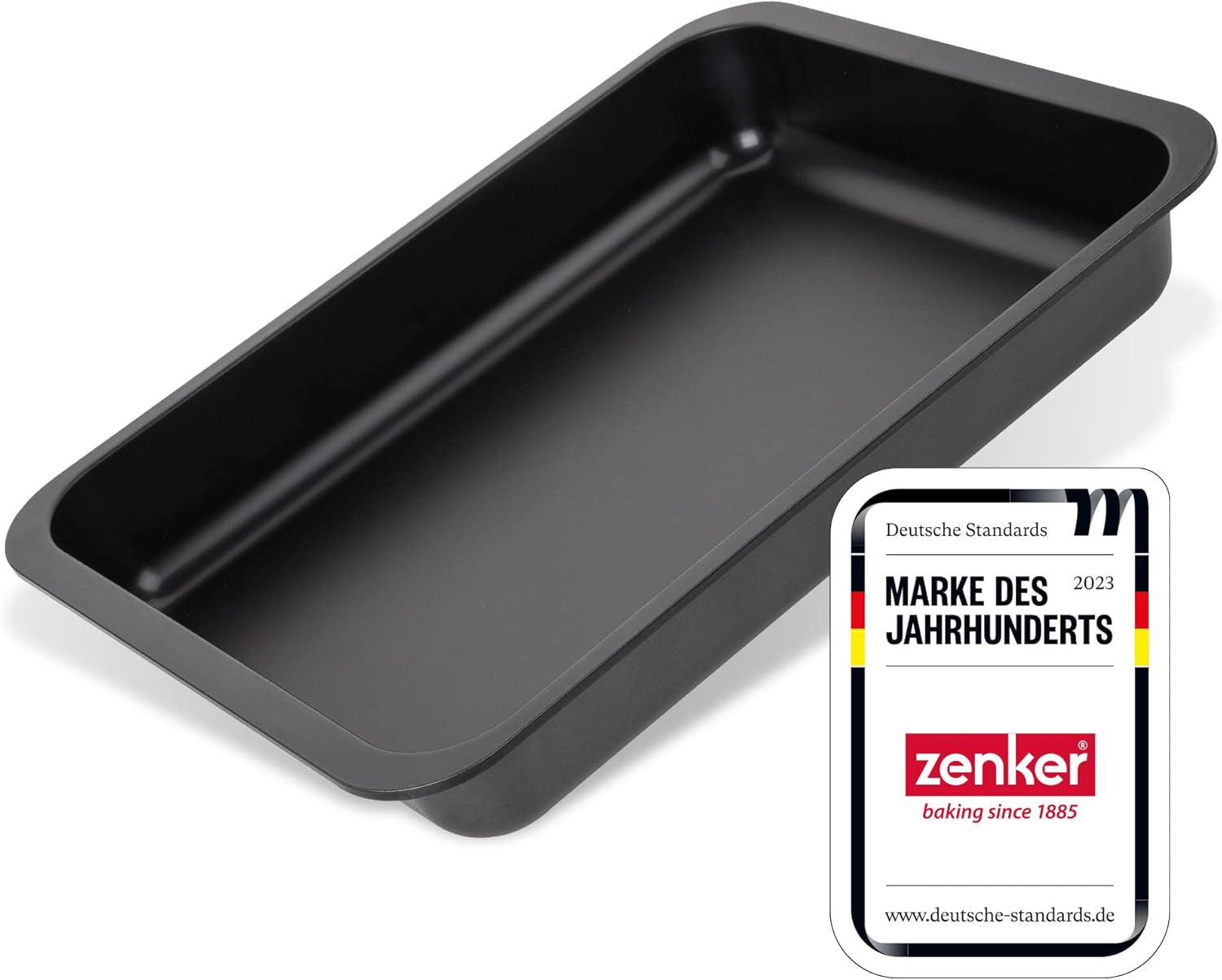 Zenker Lasagneform, Auflaufform Mit Zweifacher Antihaftbeschichtung, Backform Für Viefältigchen Einsatz, Hitzebeständige Ofenform, Widerstandsfähiger Bräter (Farbe: Schwarz), Menge: 1 Stück Formen und Bleche zum Backen Naty Shop