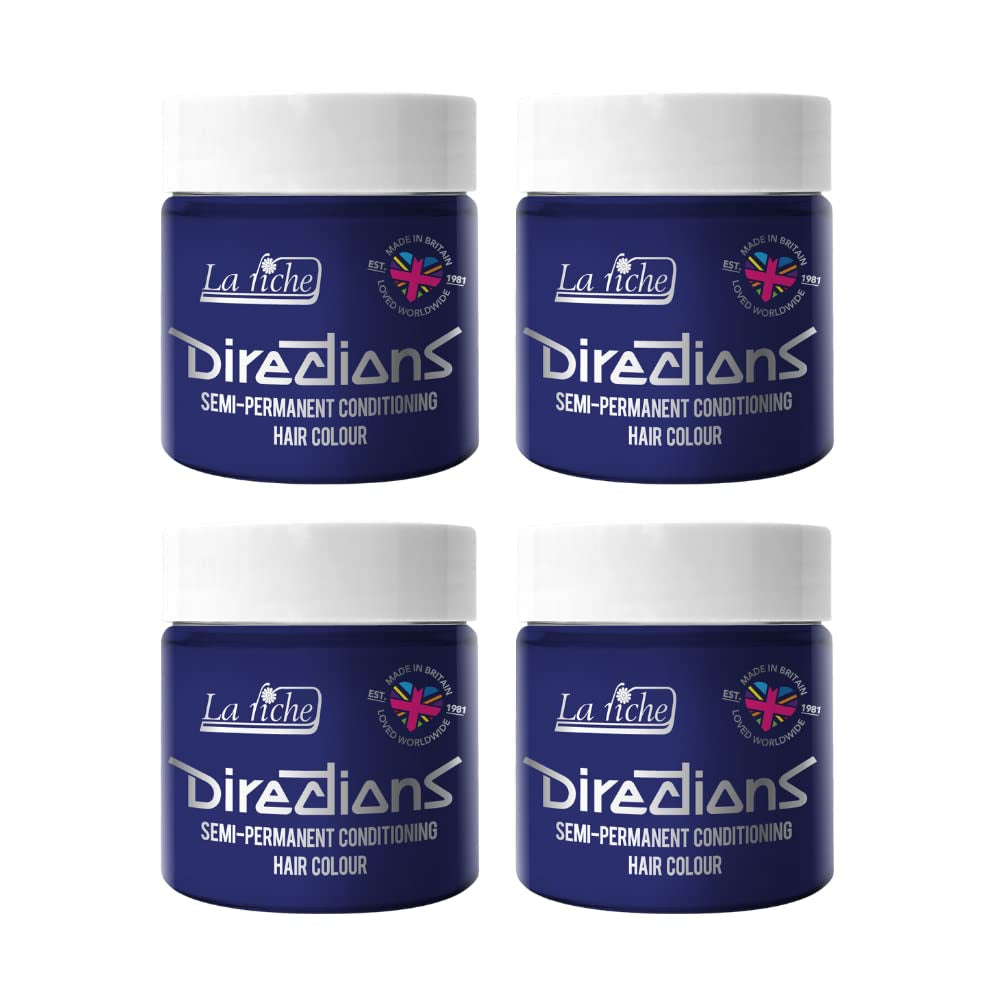 Directions semipermanente Haarfarbe 100 ml Box 4er Pack (Pillarbox Red) Haarfärbemittel Naty Shop Ultraviolett 100 ml (4er Pack)