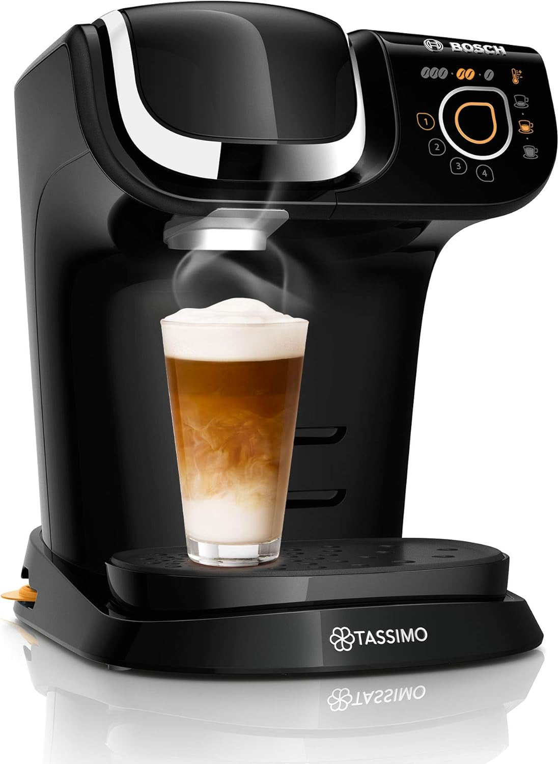 Tassimo My Way Espressomaschine mit 2 Kapseln TAS6502 mit Wasserfilter, 70+ Getränke, Getränkeanpassung, Kaffeevielfalt, einfaches Brühen, 1500 W, Schwarz