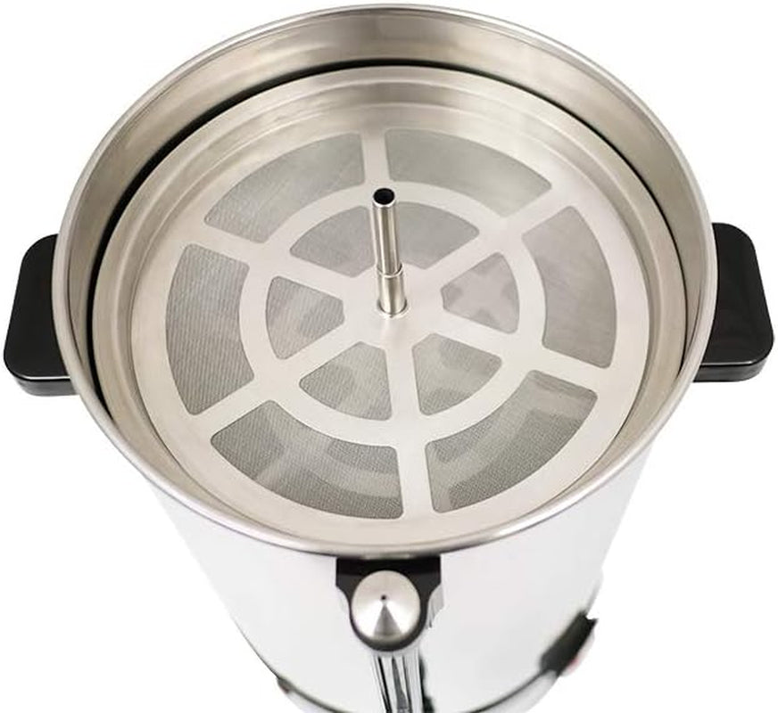 Saro Espressomaschine mit Rundfilter – 6,75 L / 40 Tassen – Edelstahl – Brüh- und Warmhaltefunktion – Sicherheitshahn – Schauglas – 1,5 kW – Modell SAROMICA 6005