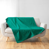 Douceur D'Intérieur, Decke (220 x 240 cm) Lucile Curry, Polycotton, einfarbige Betten und Decken Douceur d'Intérieur Smaragdgrün 180 x 220 cm