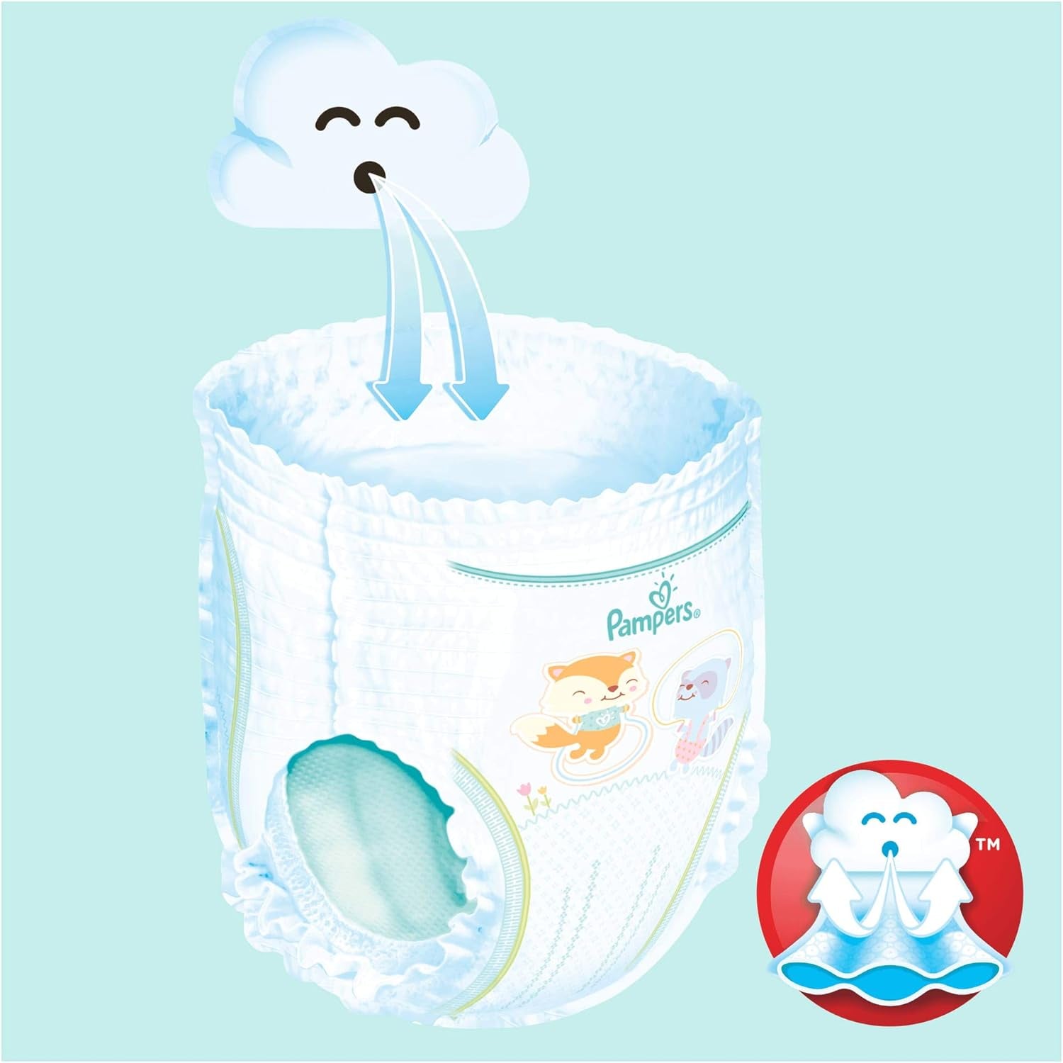 Pampers (alte Version), Höschen, Größe 4, 9 kg–15 kg, Dreierpack (1 x 88 Windeln)