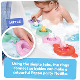 Tomy Toomies Peppa's Pool Party – 5 Becher mit Verbindungsring mit 5 Spielzeugen für Kinder Peppa Pig & Friends Water Squirter – Badespielzeug +18 Monate – Kinderbadespielzeug und Poolspielzeug Bebe Toys Naty Shop