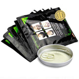 Natürliche Inhaltsstoffe, sofortiges schwarzes Haarfärbe-Shampoo, halbpermanente schwarze Haarfarbe, einfach anzuwenden, langlebig, natürliche Inhaltsstoffe (10 Stück, schwarz) Naty Shop Haarfärbemittel