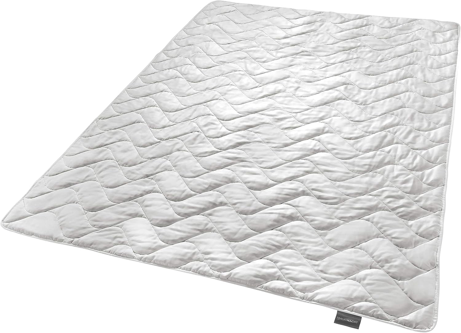 Traumnacht Exklusiv Leichte Sommerdecke aus 100 % Wildseide, Öko-Tex-zertifiziert, hergestellt in Deutschland, Füllgewicht: 550 g, 135 x 200 cm Steppdecken und Quilts Naty Shop 135 x 200 Sommerdecke – Wildseide