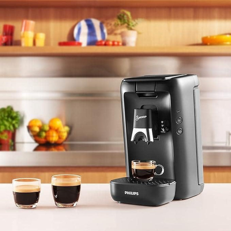 PHILIPS Senseo Maestro Kapsel-Espressomaschine – Intense Plus-Technologie, hochwertiger Espresso, ökologisches Design, 1,2 l Wassertank, Memo-Funktion, Entkalkungsanzeige (CSA260/60)