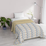 Fantasie-italienische Bettwäsche aus Mikrofaser für den Sommer, 1,5 Betten, Murrine-Tagesdecken und Steppdecken, Naty Shop Hippy 1 Posto E Mezzo