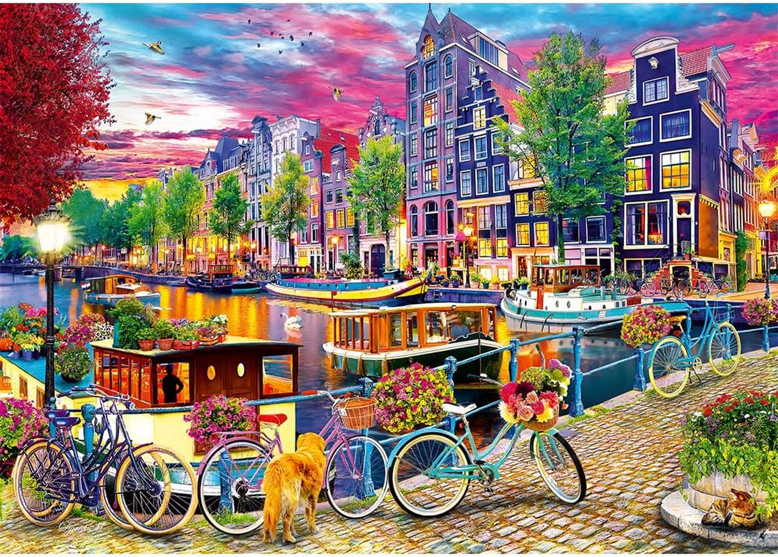Trefl – 2-in-1-Puzzle: Europäische Hauptstädte – 2 x 500 Teile – Set mit zwei Puzzles, Heimwerken, kreative Unterhaltung, für Erwachsene und Kinder ab 10 Jahren. Puzzle Naty Shop