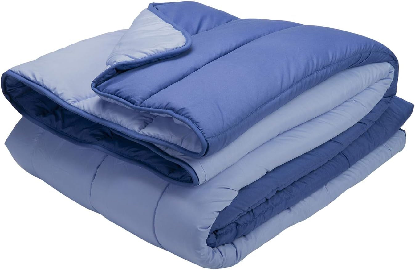 Pikolin Home – Wendedecke 300 G – nordische zweifarbige Füllung – für Bett 90 – bequem, warm, atmungsaktiv, blau, 150 x 220 cm Bettdecken und Steppdecken Naty Shop Standardtitel