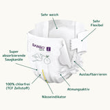 Bambo Nature Babywindeln, Größe 1 (2–4 kg), 132 Stück Monatsbox | Premium-Windeln mit verbessertem Auslaufschutz | Ultimativer Komfort und Freiheit für Neugeborene | Dermatologisch getestete Windeln