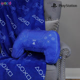Character World: Offizielle Lizenz in Form einer Playstation-Steuerung, Design des Handbuchs, zusätzliches Zubehör | Die blauen Standardkissen von Naty Shop eignen sich perfekt als Schlafzimmer- oder Spieldekoration