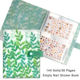 144 Slots Nail Art Sticker Storage Book Blätter Nail Art Decals Sammelalbum Nail Sticker Leerer Displayhalter Binder Buch Kunststoff DIY Nail Art Design Tools Für Nail Art Sticker