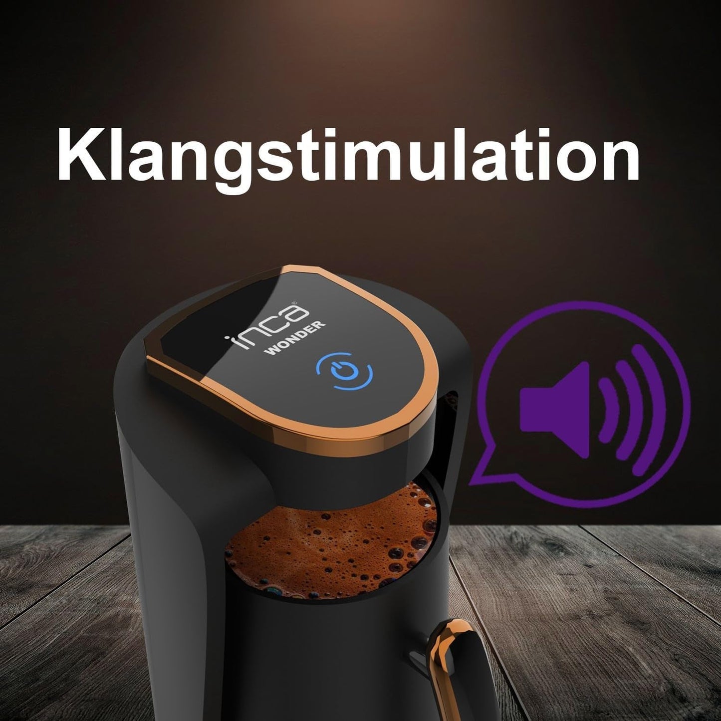 Türkisches Café Inca | Türk Kahve-Maschinen | 250 ml (1–4 Tassen) | 400W | IKM-01 | Schutz gegen Verschütten und Kochen ohne Wasser | Heizplatte aus Edelstahl | Automatisches Herunterfahren | Für einen perfekten türkischen Kaffee