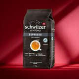 Schwiizer Schüümli Espresso, 100 % Arabica-Kaffeebohnen, kräftig und intensiv, ideal für automatische Espressomaschinen, Stärke 4/5, mittlere Röstung, Rainforest Alliance, 1 kg