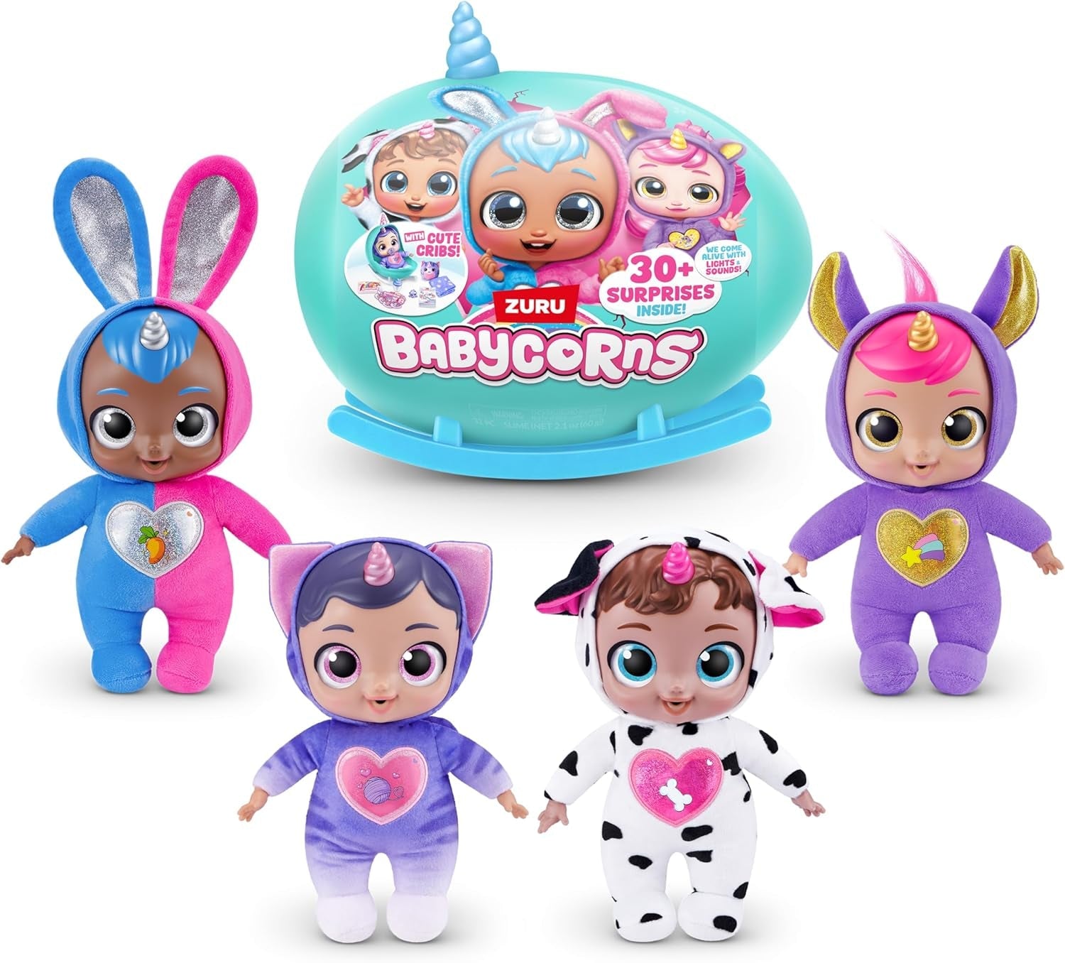 Babycorns Serie 1 der ZURU Magical Cat (Mac) Puppe mit Zubehör, Überraschungsspielzeug zum Auspacken für Kinder und Mädchen