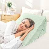 KINDER Verstellbares Keilkissen, hochdichtes Schaumstoff-Lesekissen für Bett und Couch, ergonomisches Bettkeil-Kopfkissen für Schlaf-Reflux-Apnoe, Beinkissen/Rückenkissen zum Spielen und Lesen (grün)