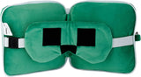 Puckator Relaxeazzz Minecraft Creeper Plüsch-Reisekissen und Augenmaske, Kopfstütze, Schlafkissen, Nackenkissen, Reisekissen, Schlafmaske für Kinder und Erwachsene für Reisen, Auto, Zug, Flugzeug, Zubehör, Reisekissen, Naty Shop
