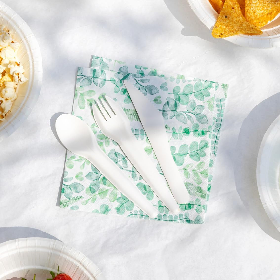 Talking Tables Table Kind Einwegservietten, weiche Papierservietten, grüne Blätter, für Hochzeit oder den täglichen Gebrauch, umweltfreundlich, kompostierbar, recycelbar, hergestellt in EU 2