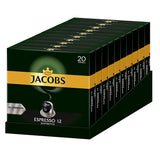 Kaffeekapseln Espresso Ristretto, Intensität 12 von 12 & Kaffeekapseln Krönung Crema, 200 Nespresso-kompatible Kapseln, 10er Pack, 10 x 20 Getränke, 1040 g