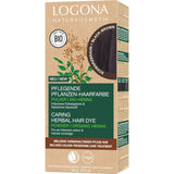 LOGONA Naturkosmetik Kräuter-Pflege-Haarfarbe, Bio-Henna-Pulver, vegane Haarfarbe für intensive Farbe und Glanz, Pflanzen-Haarfarbe in Kupferblond (Blond), 1 x 100 g Naty Shop Haarfarbe Schwarz-Braun 100 g (1 Packung)