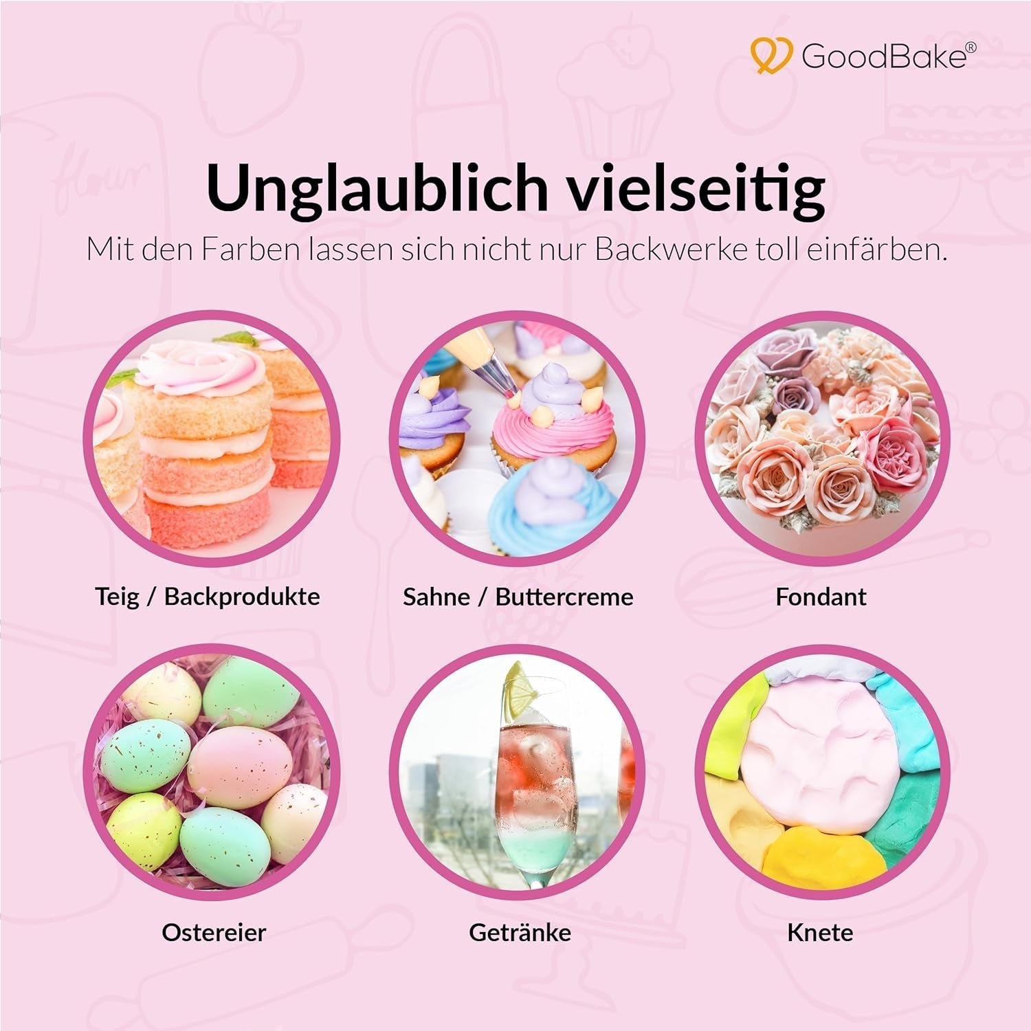 Goodbake Pastel Lilac Lebensmittelfarbe (11 ml) – hochdosierte Lebensmittelfarbe – zum Färben von Kuchen, Fondant, Buttercreme, Macarons, Getränken, Schleim und vielen anderen Gegenständen. 100 % vegan