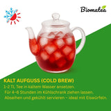 Früchtetee – 100 g Aromatisierte Früchtemischung mit Apfel, Hibiskus und Zimt – Druckverschlussbeutel, ca. 25 Tassen – Ohne Zusatzstoffe, verpackt in Deutschland