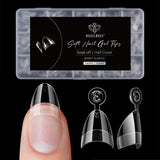 Modelones Nagelspitzen 510 Stück – Full-Cover-Nagelspitzen-Set, Gel-Spitzen-Set, vorpolierte PMMA-Harz-Nagelspitzen, künstliche Nägel zum Aufkleben von Nagelkunst-DIY, kurzes Squoval