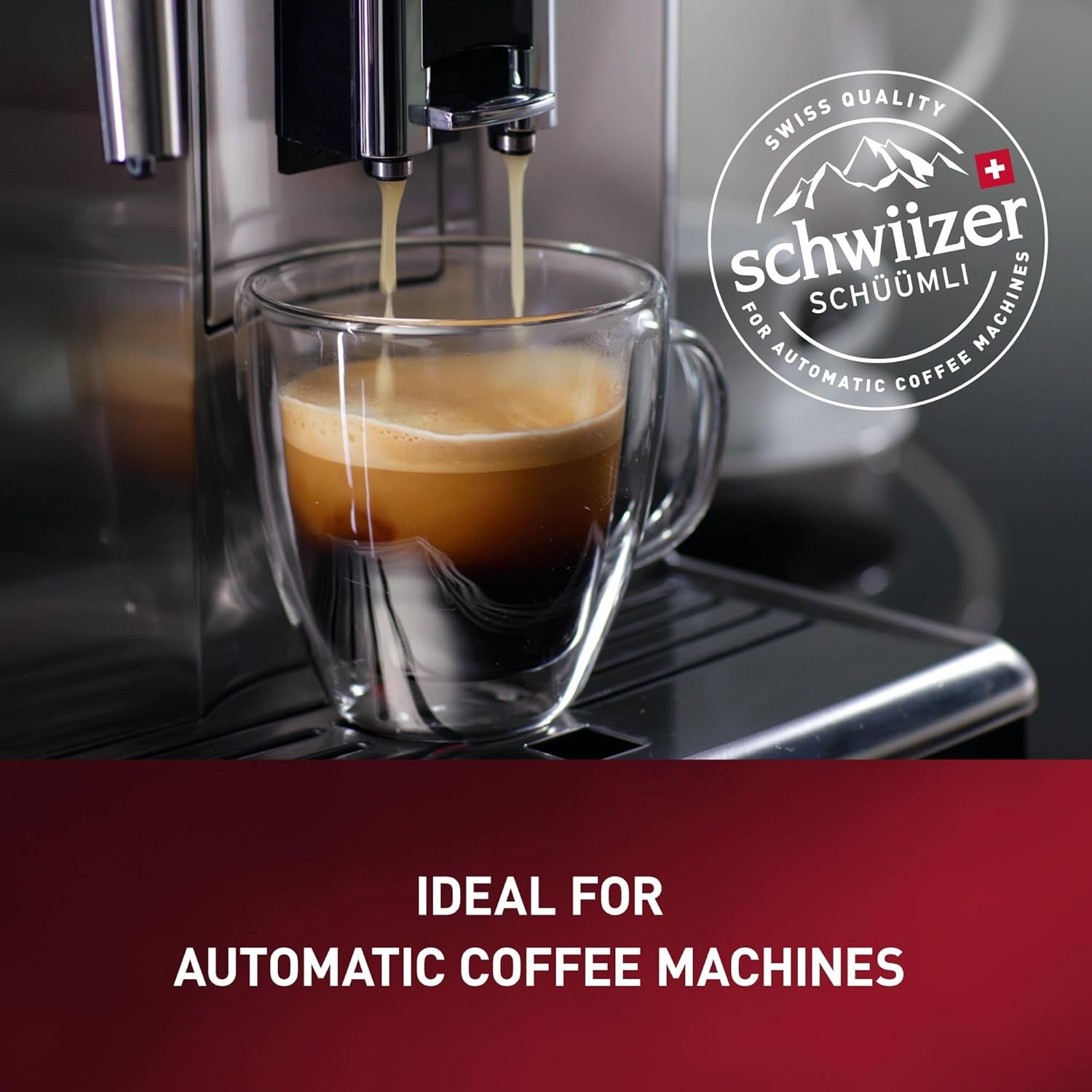 Schwiizer Schüümli Intenso, Arabica/Robusta-Kaffeebohnen, vollmundig und intensiv, ideal für automatische Espressomaschinen, Stärke 4/5, mittlere Röstung, Rainforest Alliance, 1kg