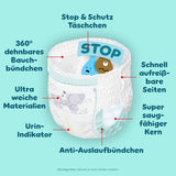 Pampers Premium Protection Pants Größe 7, 123 Windeln, 15 kg+, mit 360°-Anpassung und weichen Anti-Leck-Bündchen für optimalen Komfort und Schutz